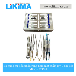 Bộ dụng cụ tiểu phẫu răng hàm mặt thẩm mỹ MSS-9 (Bộ 9 chi tiết) – MSS-9 Likima
