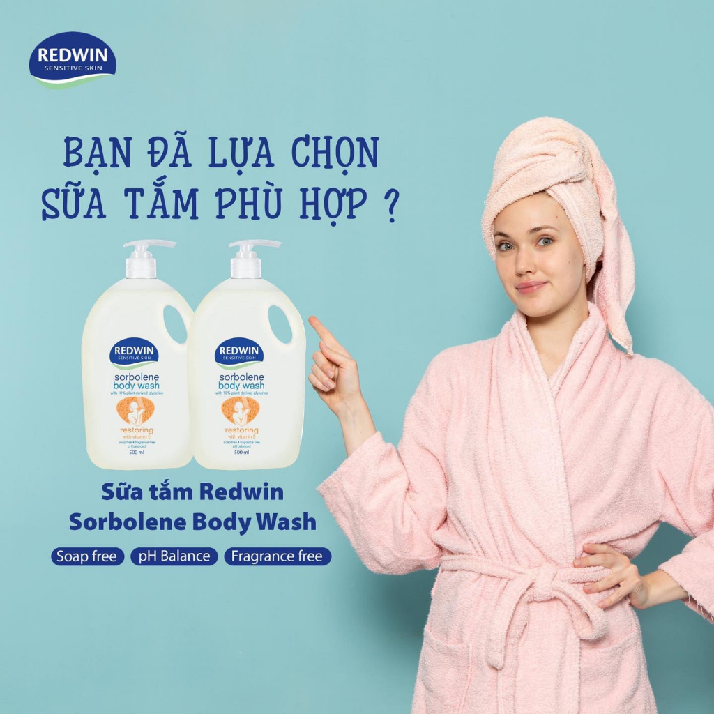 Sữa Tắm Dưỡng Ẩm Redwin Sorbolene Body Wash Vitamin E