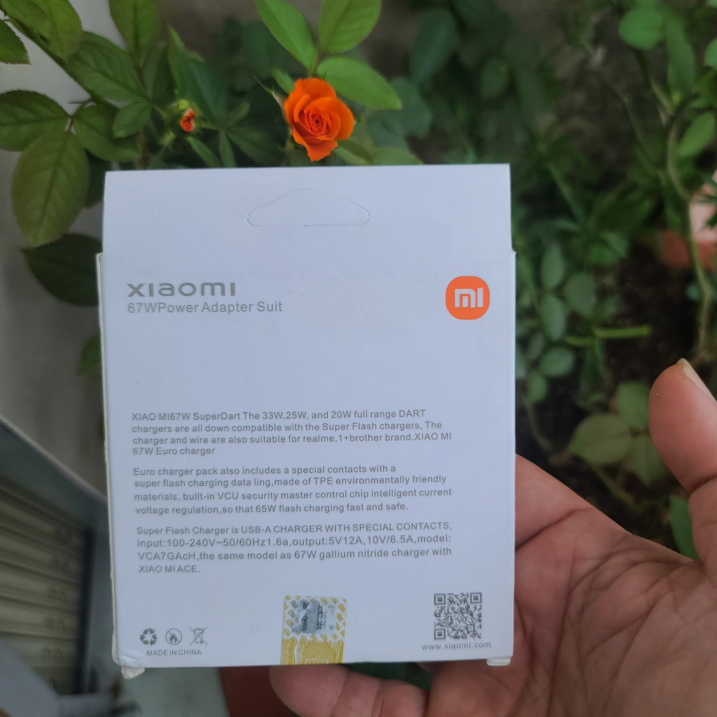 Củ Sạc Xiaomi 67W Kèm Dây Sạc Type C 6A, Bộ Sạc Nhanh Xiaomi 67w. BẢO HÀNH 12 Tháng