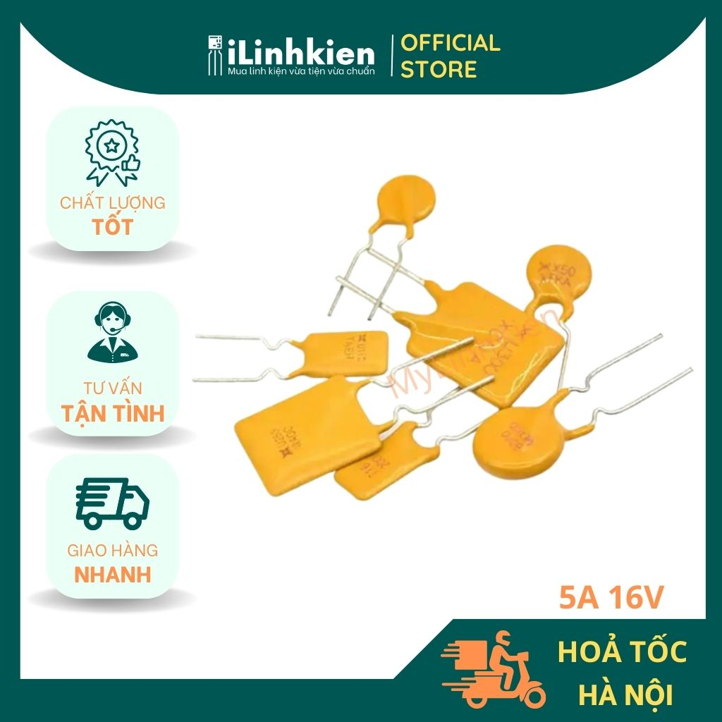 Cầu chì tự phục hồi 5A 16V RGEF500 DIP chất lượng tốt.