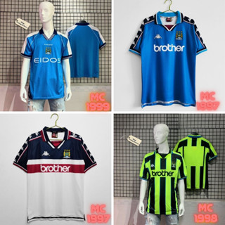Áo bóng đá retro manchester city vải Cotton Polyester thời trang blockcore