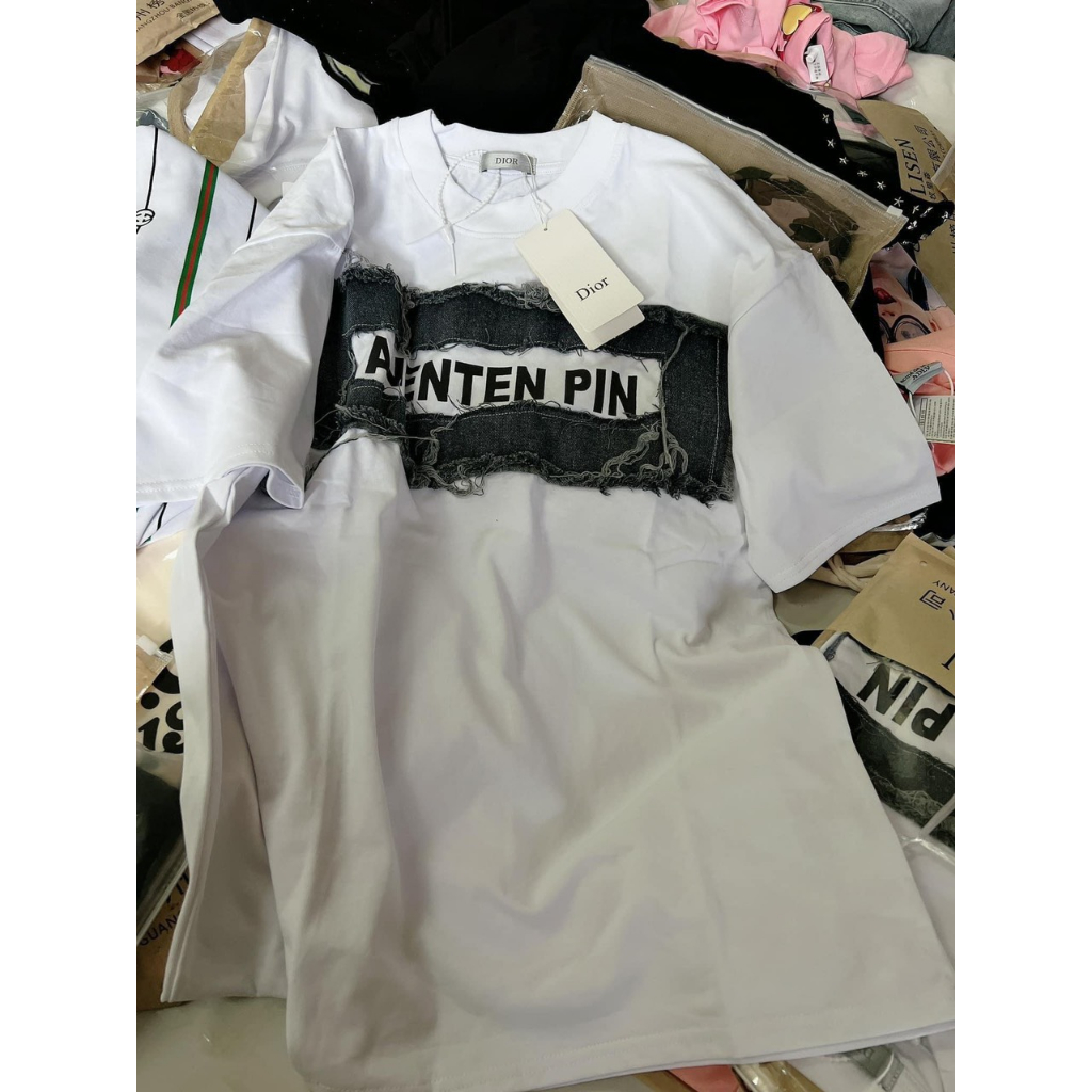 Áo Phông Phối Bò Rách Cá Tinh , Áo Thun Unisex Phối Bò Rách Hottrend 2023