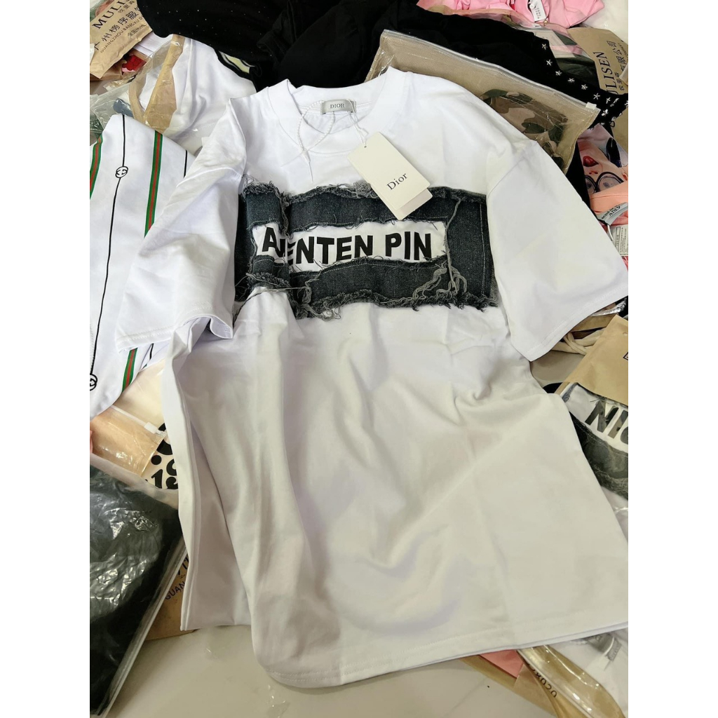 Áo Phông Phối Bò Rách Cá Tinh , Áo Thun Unisex Phối Bò Rách Hottrend 2023