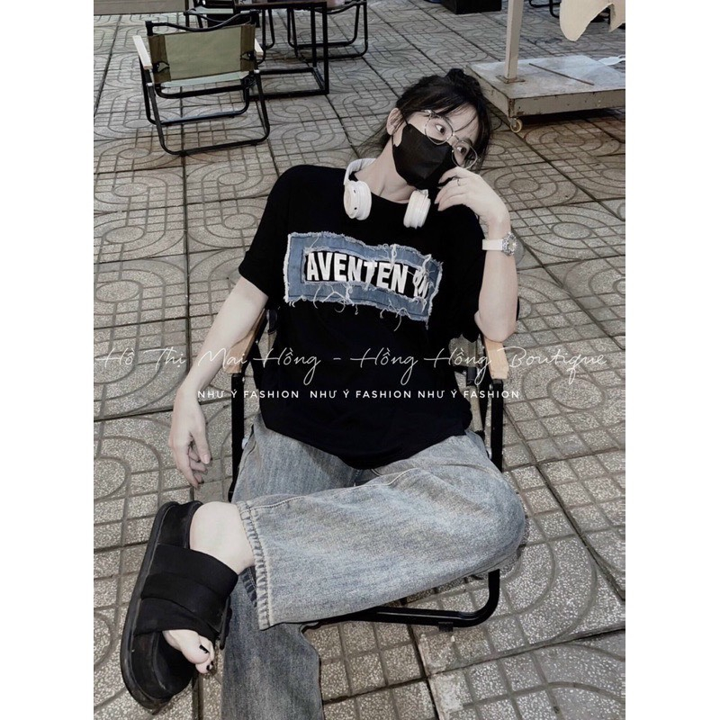 Áo Phông Phối Bò Rách Cá Tinh , Áo Thun Unisex Phối Bò Rách Hottrend 2023