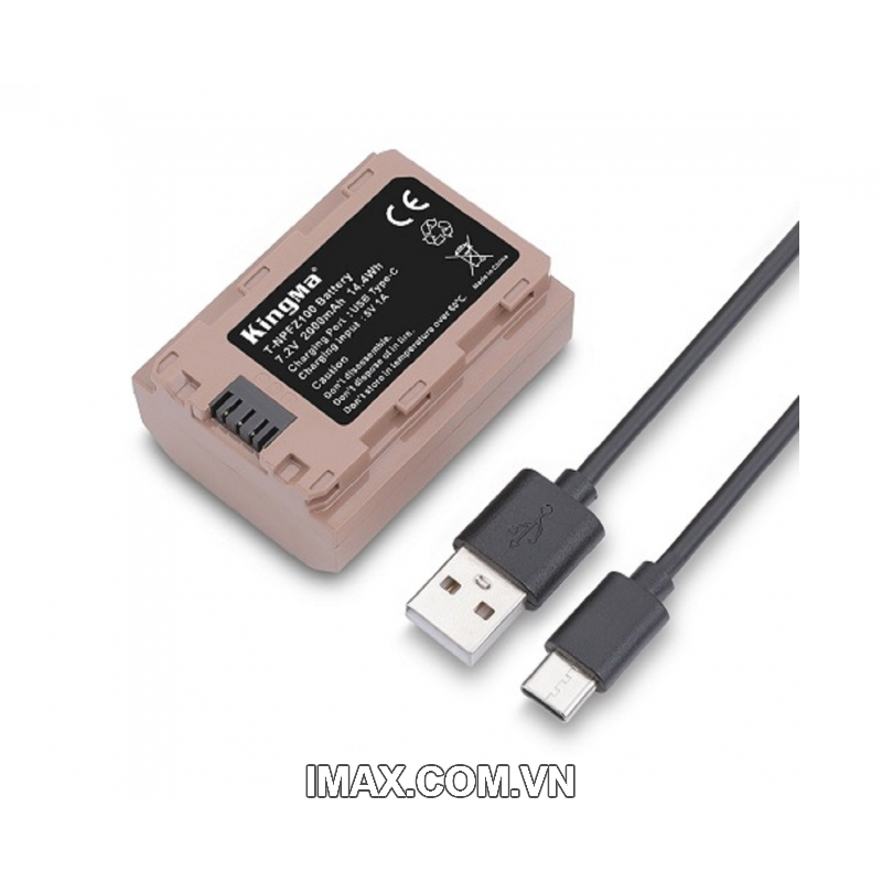 BỘ PIN SẠC VER 5 CHO MÁY ẢNH KINGMA SẠC LẠI TRỰC TIẾP USB-C CHO SONY NP-FZ100