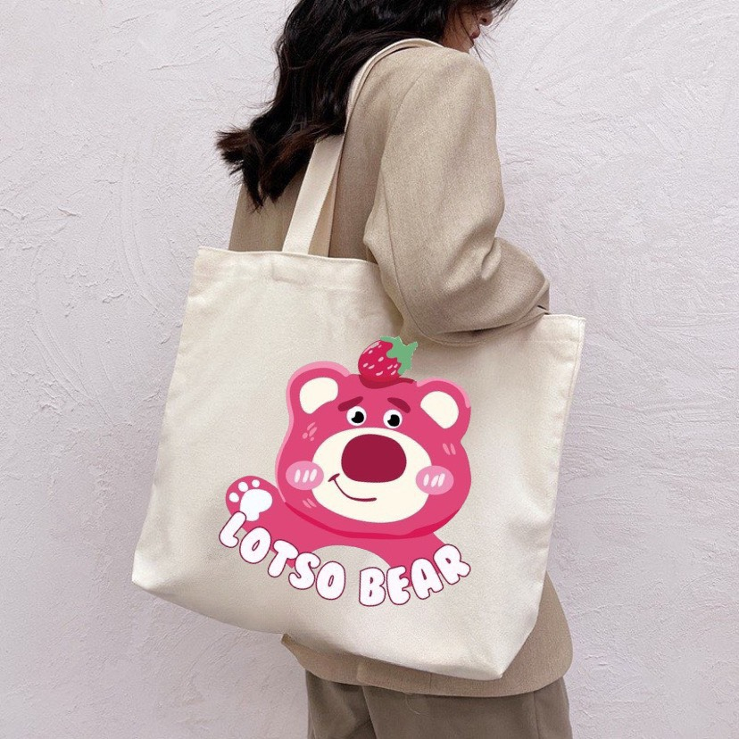 Túi tote vải đeo vai phong cách Hàn Quốc canvas bag giá rẻ đẹp đi học | BigBuy360 - bigbuy360.vn