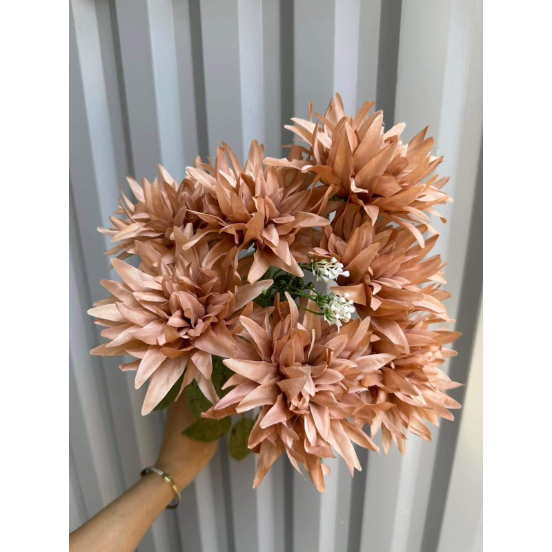 Hoa Cúc giả/ Cụm Hoa Cúc Mây 7 bông size đại decor siêu đẹp