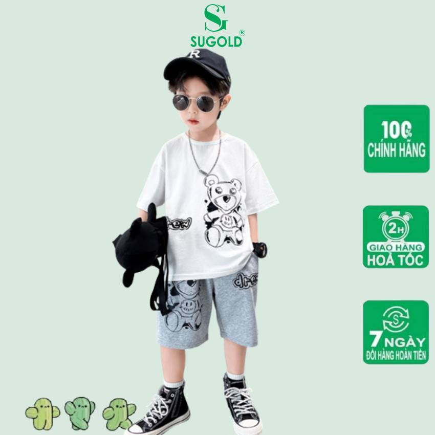 Đồ bộ bé trai SUGOLD Store, bộ hè bé trai, đồ bé trai, bộ bé trai, quần áo bé trai chất liệu cotton từ 24-46 RZM35