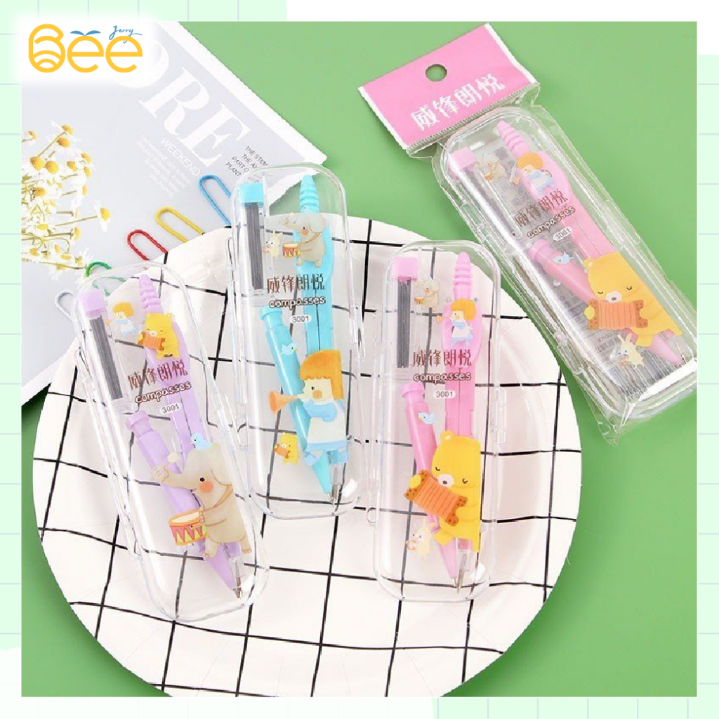 Compa Vẽ Hình Tròn Nhiều Màu, Compasses Cute 3001 JerryBee