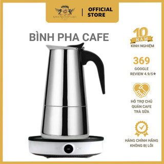Bình pha coffee Moka Pot kiểu Ý Moka Espresso Dung Tích Bằng Thép Không Gỉ