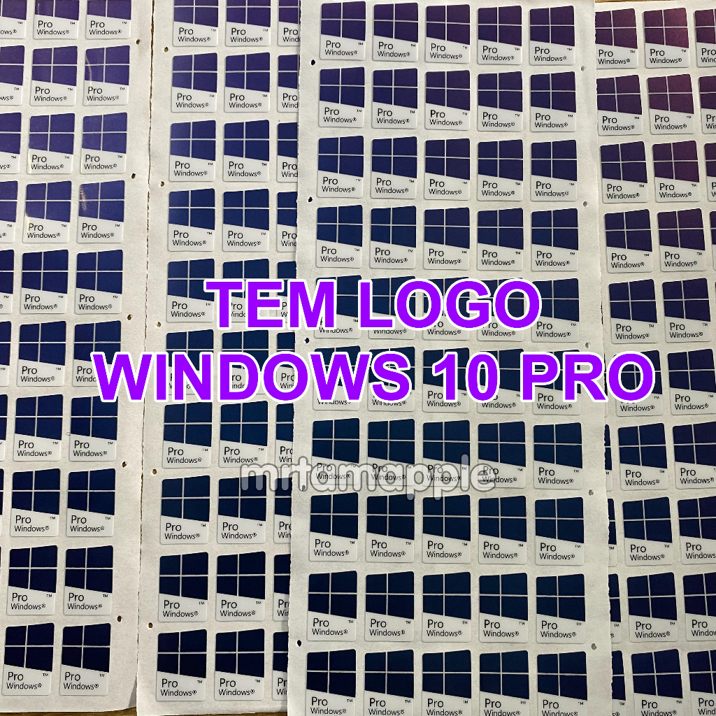 TEM DÁN STICKER LOGO WINDOWS 7 WINDOWS 10 TRANG TRÍ MÁY TÍNH LAPTOP