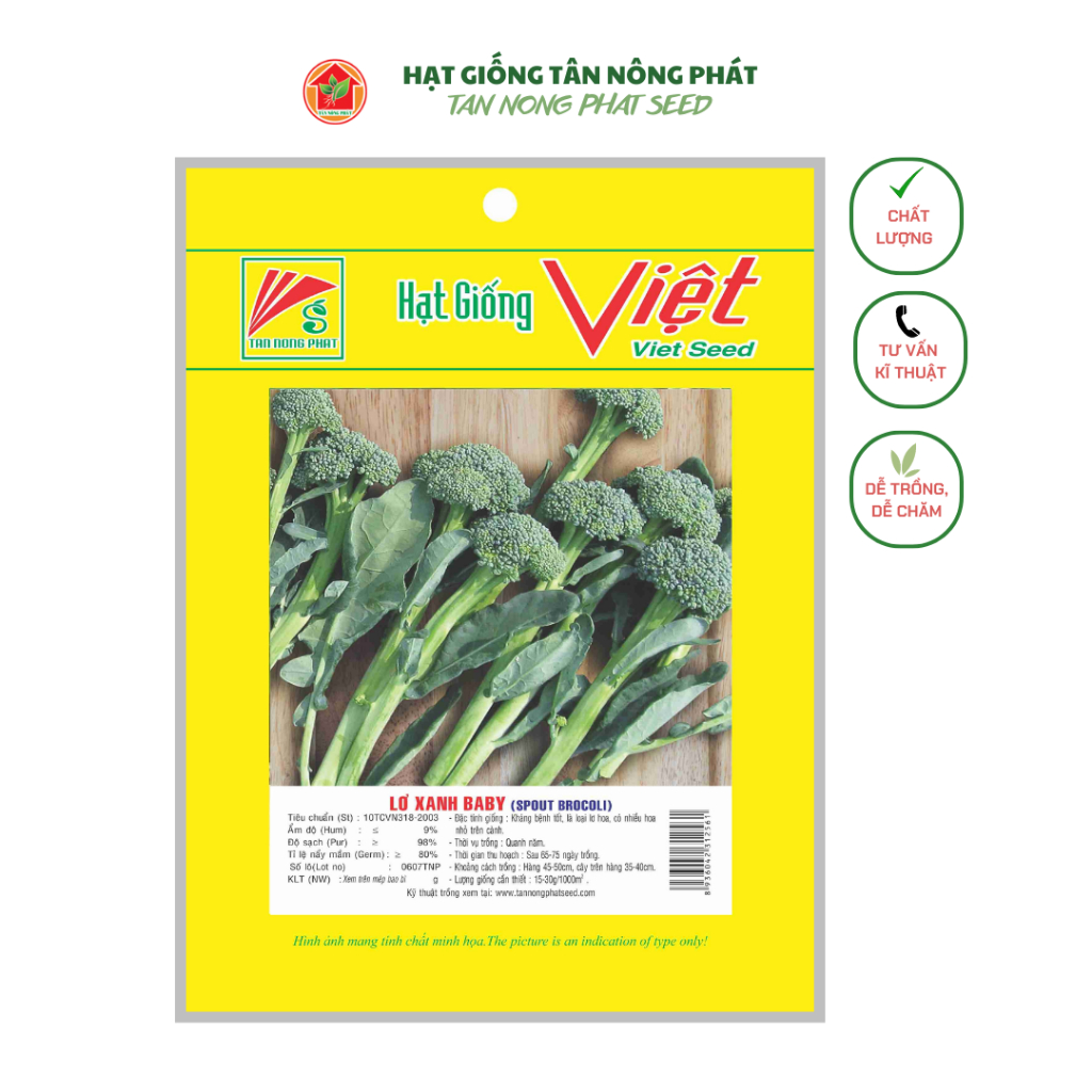 Hạt giống Súp Lơ Xanh Baby, Bông Cải Xanh Baby_ Gói 0.2GR