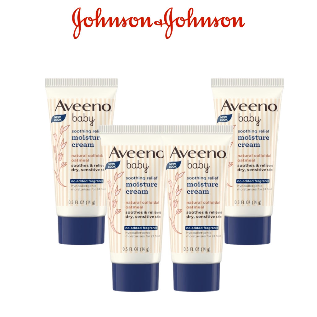 [GIFT] Combo 4 kem dưỡng cho bé Aveeno Baby Soothing Relief Moisture Cream 14g