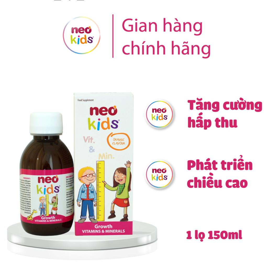 Siro ăn ngon Neo Kids Growth - 19 Vitamin