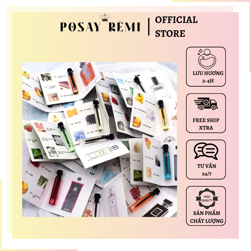 Mẫu Thử Nước Hoa Mini Nội Địa Trung, Nước Hoa Vial Chính Hãng Thơm Lâu 2Ml - Posay Rémi
