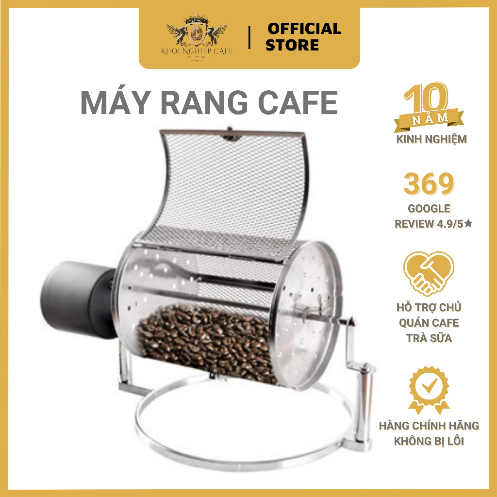 Máy rang cafe mini KNCF iRoaster 2.0 - Chất liệu thép không gỉ - Tiện lợi - Sử dụng bằng pin sạc