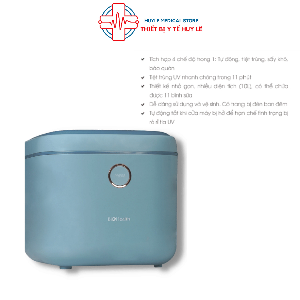 Máy tiệt trùng UV cửa trên 10L Biohealth BH5500 tiện lợi và an toàn - Bảo hành 1 năm - Huy Le