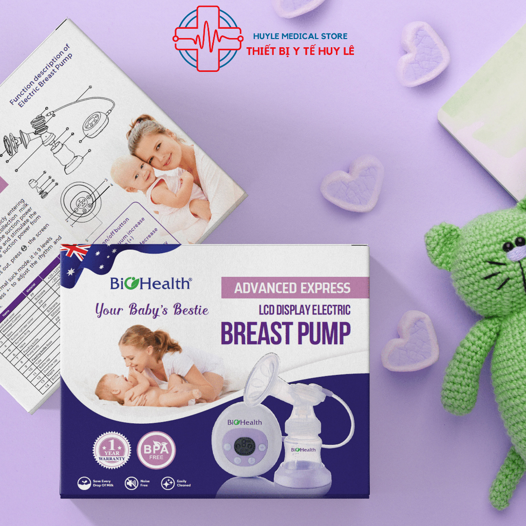 Máy hút sữa điện đơn Biohealth AE Basic chất liệu không BPA an toàn cho bé,  mát xa êm ái cho mẹ - Huy Le