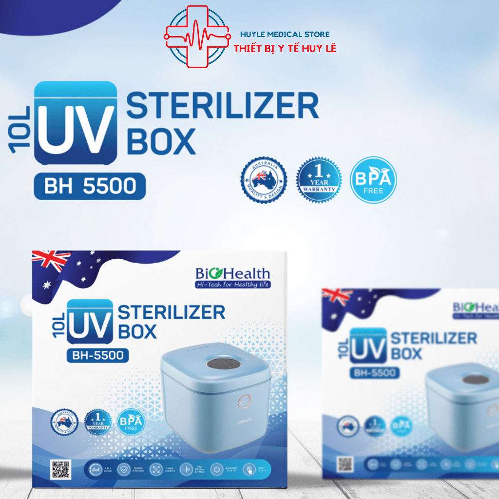 Máy tiệt trùng UV cửa trên 10L Biohealth BH5500 tiện lợi và an toàn - Bảo hành 1 năm - Huy Le