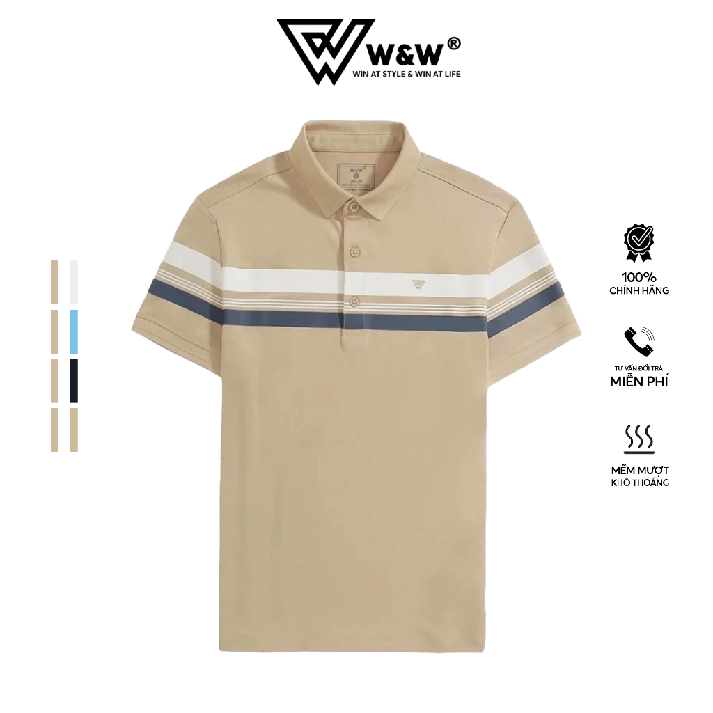 Áo Polo Nam W&W Vải Coolmax Cao Cấp Mát Lạnh, Trẻ Trung Phong Cách Thể Thao WPO99S