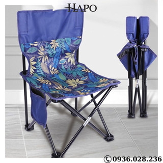 Ghế xếp dã ngoại du lịch gấp gọn tiện lợi vải dù khung nhôm cao cấp có túi đựng đi kèm, Ghế câu cá có tựa gấp gọn