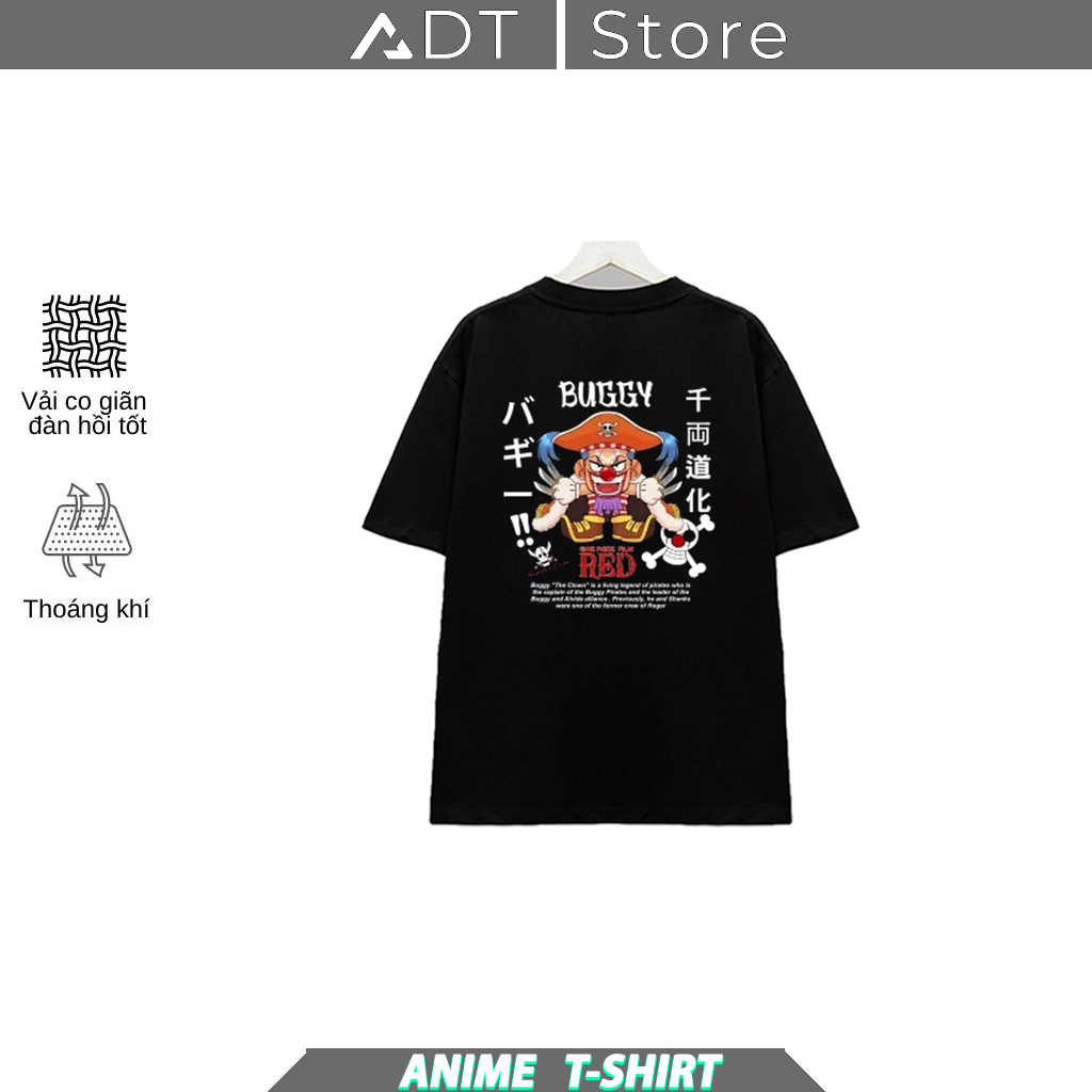 Áo Thun In Hình Kaos Anime BUGGY BADUT ONE PIECE cực chất giá rẻ mẫu HOT bán chạy.