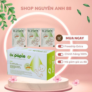 Gạc răng miệng Dr Papie. Vệ sinh răng miệng an toàn cho trẻ sơ sinh hộp 30 gói shopnguyenanh88