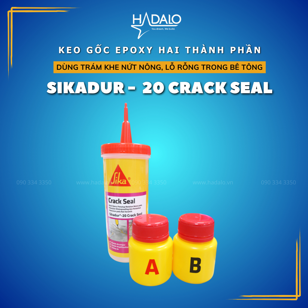 Sikadur 20 Crack Seal – Trám khe nứt, xử lý vết nứt chân chim, dùng được cho khu vực khô/ẩm ướt