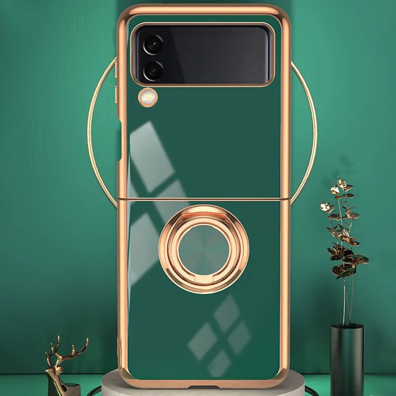 Ốp lưng nhựa dẻo Galaxy Z Flip 5, Z Fold 5, Z Fold 4, Z Flip 4, Z Flip 3, Z Fold 3 quý phái có vòng nhẫn