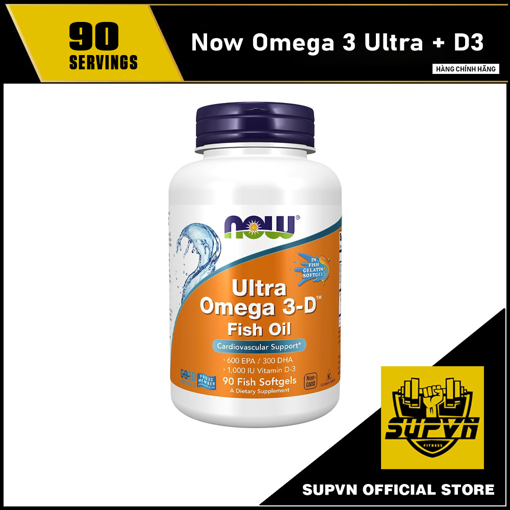 Now Omega 3 Ultra + D3 (90 Viên) - Hỗ Trợ Tim Mạch - Sức Khỏe Mắt, Não Bộ