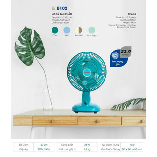 Quạt bàn B2(Mini) B102 Senko (Công suất 28W, sải cánh 20cm)
