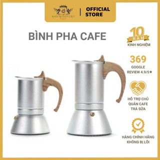 Bình pha cà phê Moka kiểu Bắc Âu dùng được bếp từ | Chất liệu từ nhôm nguyên chất