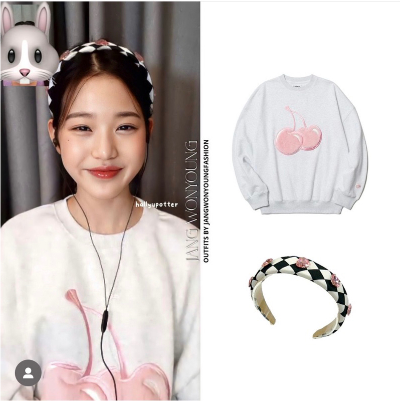 Áo sweater KIRSH big cherry brand Hàn giống Jang Wonyoung IVE
