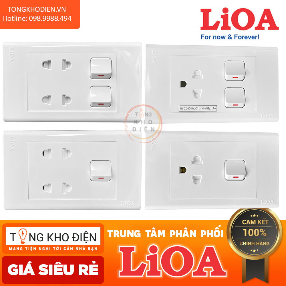 Mặt ổ cắm + công tắc LiOA