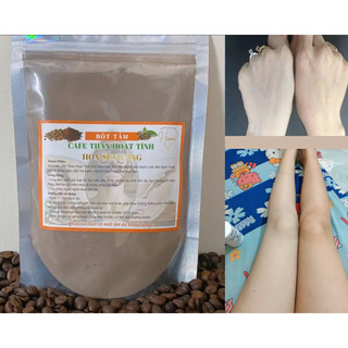 Bột tắm trắng cafe than hoạt tính hoa sen vàng chính hãng 300g
