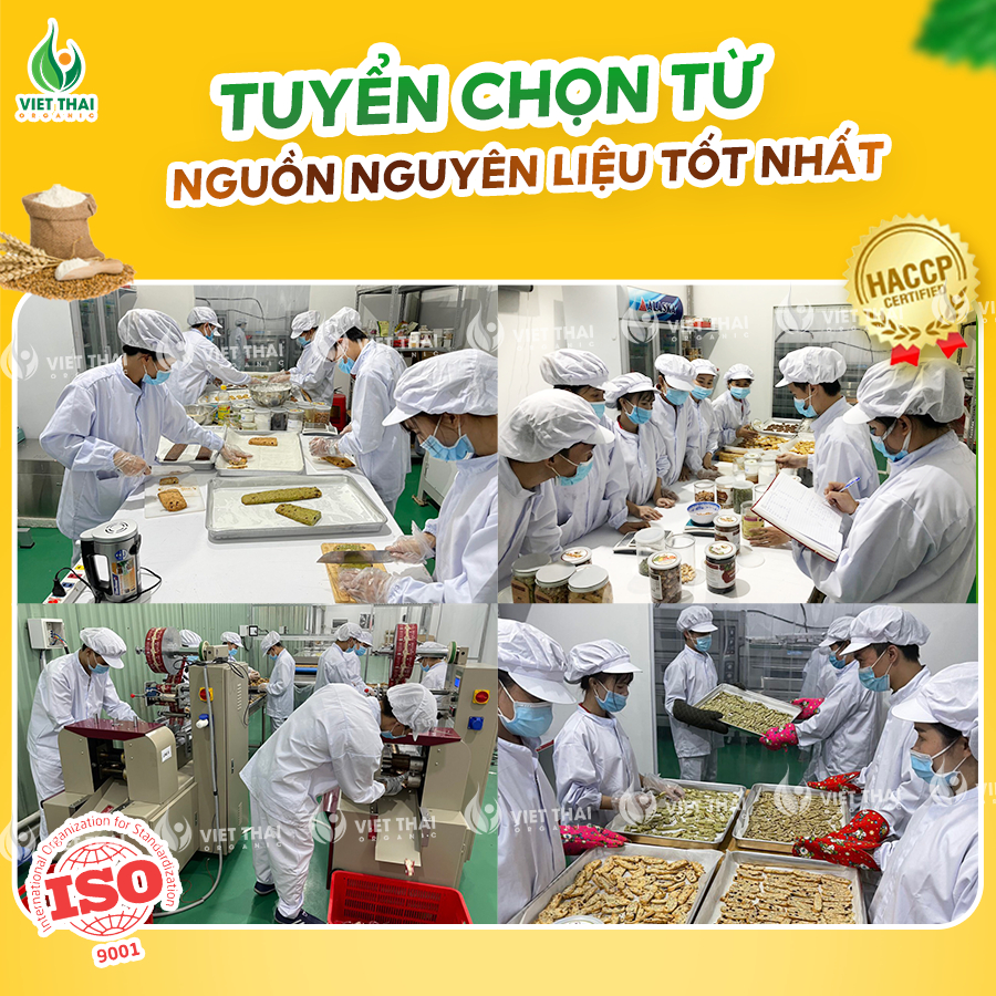 Bánh Biscotti ăn kiêng giảm cân heathly 100% nguyên cám siêu hạt dinh dưỡng (Việt Thái Organic)