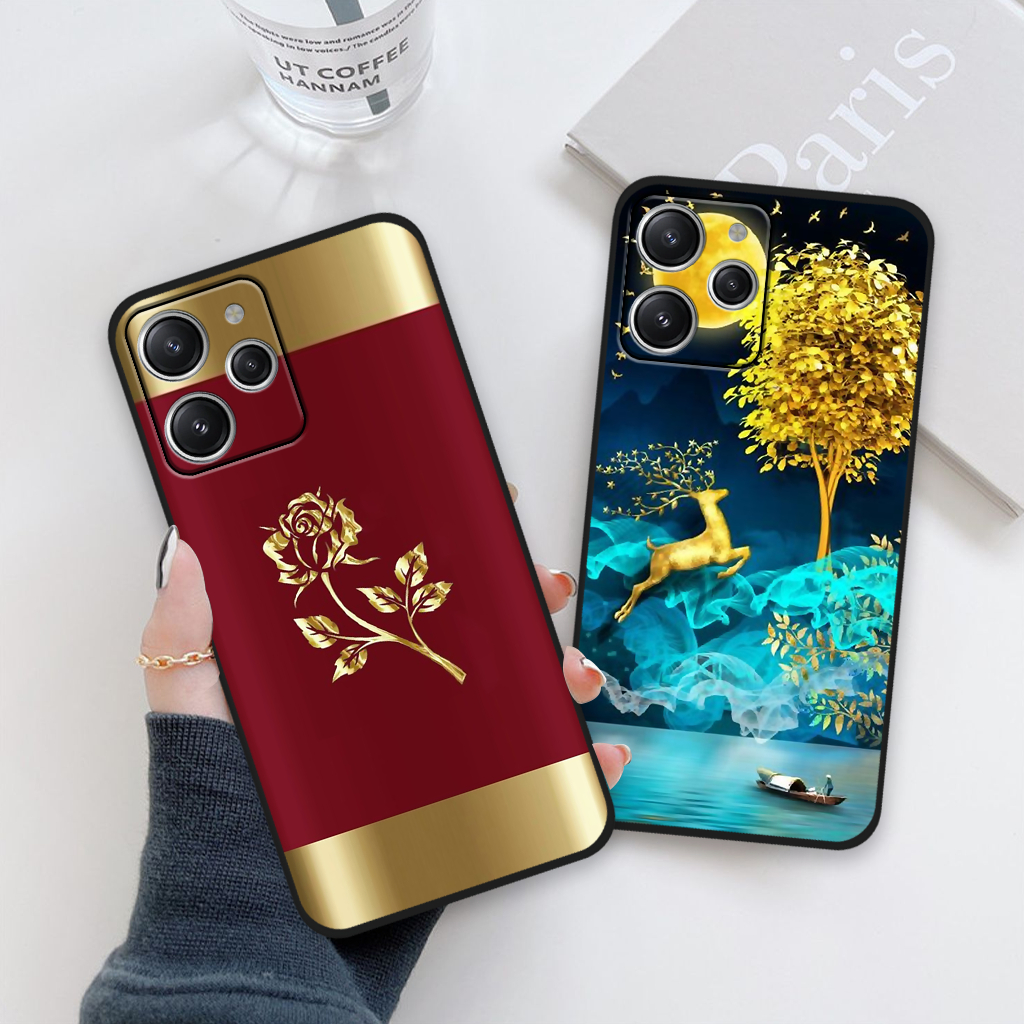 Ốp lưng Xiaomi Redmi 12 hình hoa, hươu nai sang trọng