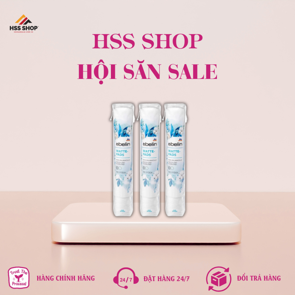 Bông tẩy trang ebelin Đức 140 miếng mẫu mới