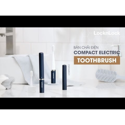 Bàn chải đánh răng điện tự động Lock&Lock ENR344NVY - Dùng pin AAA - Đi kèm 2 đầu thay
