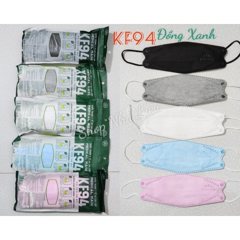 Khẩu trang y tế KF94 Đồng Xanh có 5 màu