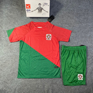 Bô áo đá bóng đẹp đội tuyển bồ đào nha màu Đỏ leaguestore4.0 ,bộ áo đá banh  cao cấp dệt xịn thấm hút mồ hôi