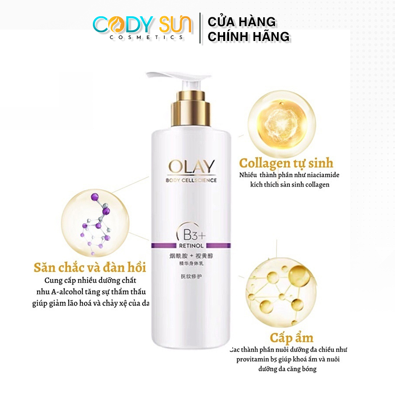 Dưỡng Thể Dưỡng Trắng Olay B3 Retinol [Olay Retinol Body] chống lão hóa!