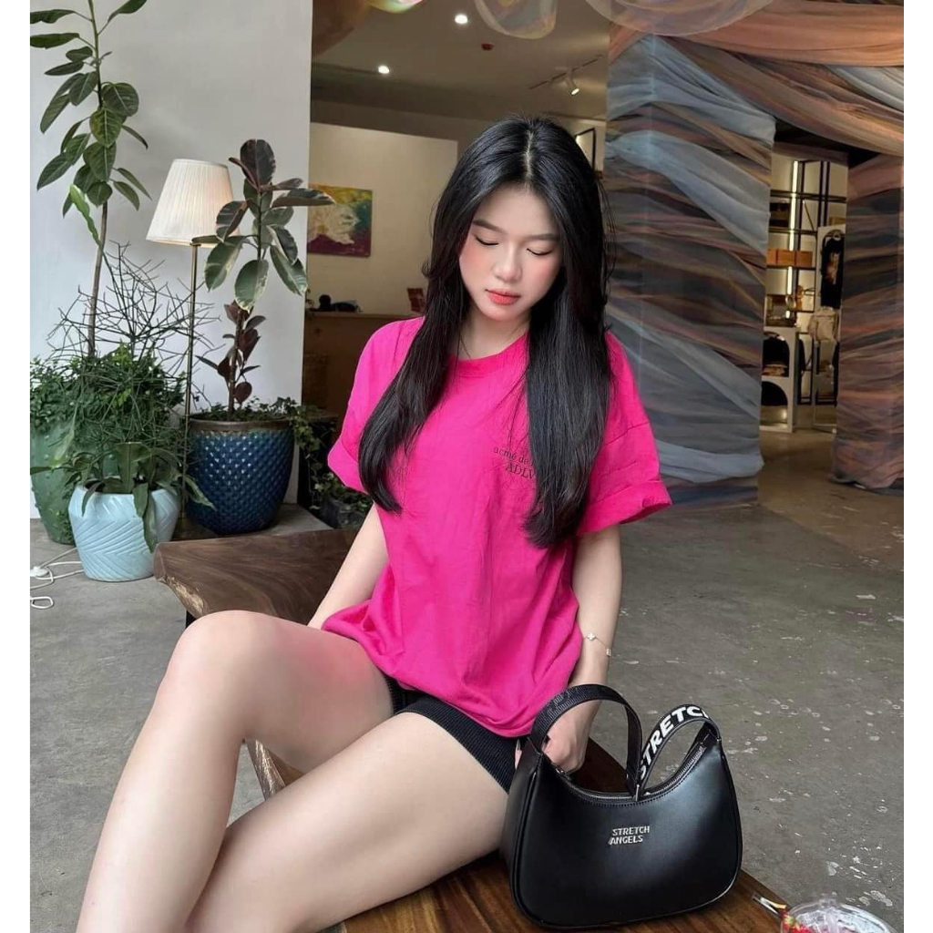 [ Chính Hãng ] Áo thun Acmé De La Vie ADLV Basic Pink SS22 Short Sleeve T-Shirt chữ Ngang màu Hồng | PiuPiu Authentic