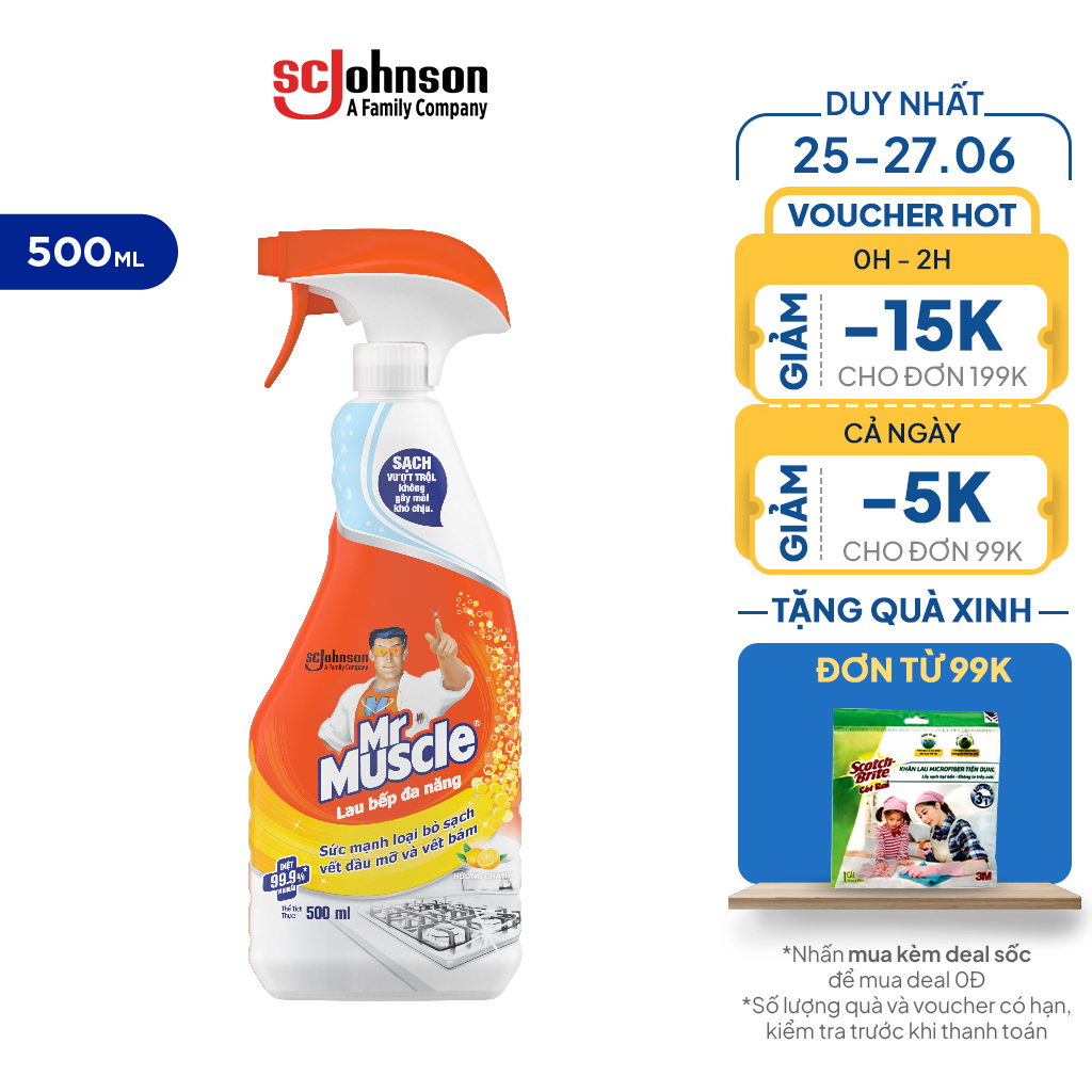 Tẩy đa năng Mr Muscle hương cam 500ml