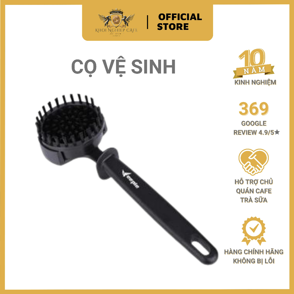 Cọ vệ sinh đầu pha máy pha cafe espresso Feepie | Cọ vệ sinh chuyên dụng cho máy pha cafe | Kich thước 58 mm