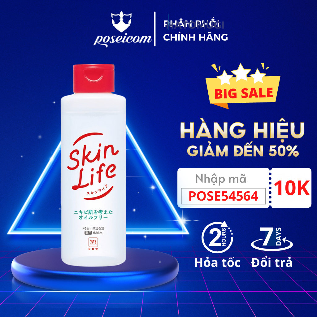 Nước Hoa Hồng Ngăn Ngừa Mụn Cow Skinlife Face Lotion chai 150ml PSC003254