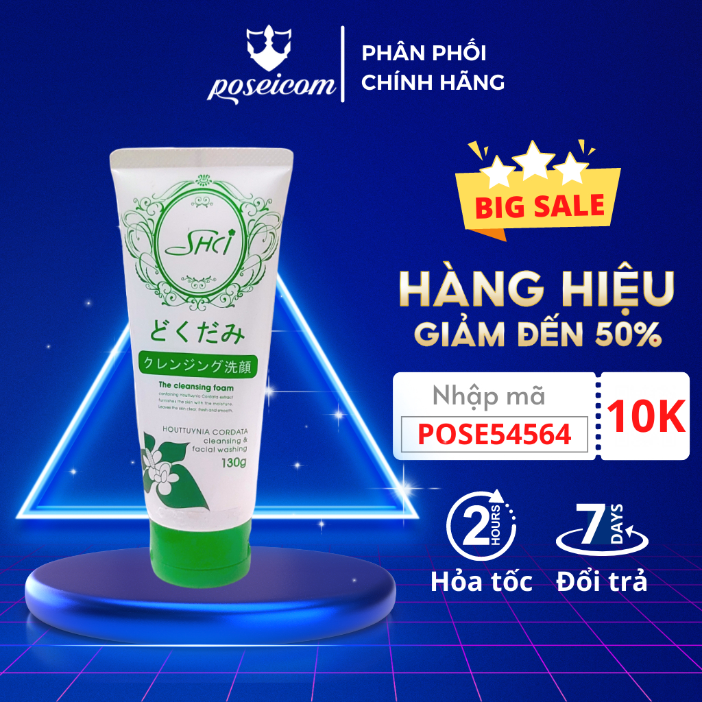 Sữa rửa mặt chiết xuất diếp cá SHCI Houttuynia Cordata Cleansing & Facial Washing cho da mụn 130g