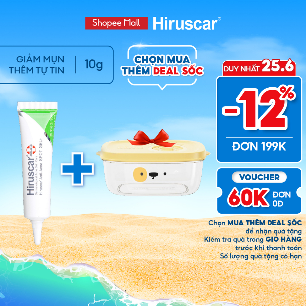 Gel chấm mụn Hiruscar Anti-Acne Spot Gel+ 10g