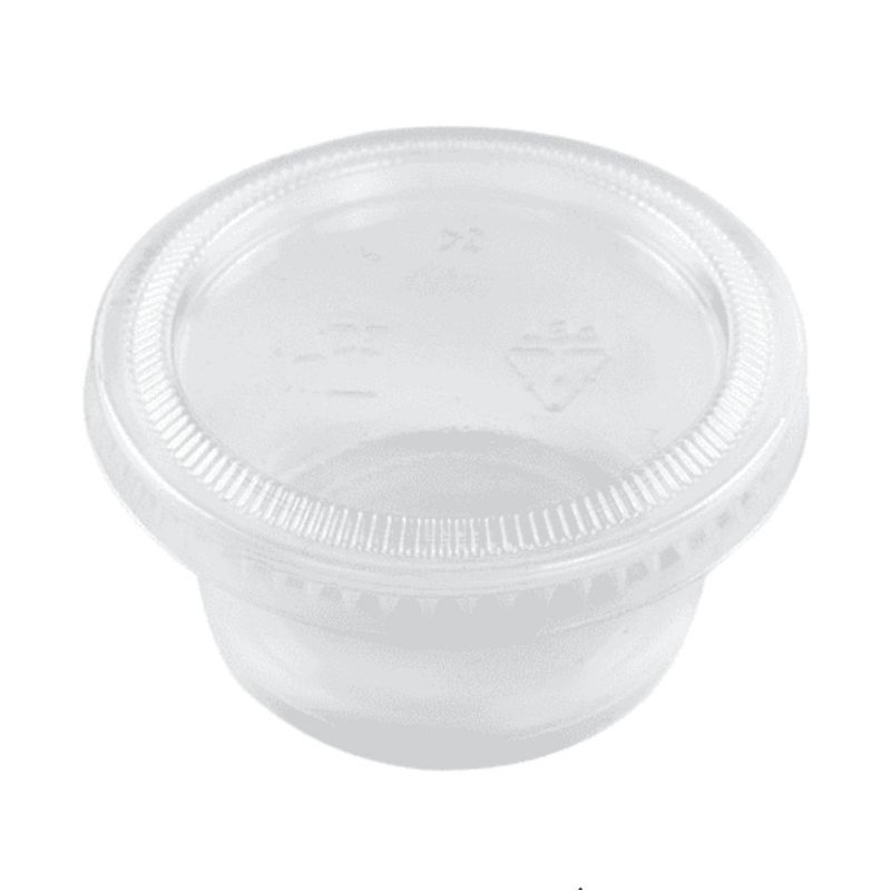 Set 100 Hộp Nhựa Trong Suốt Có Nắp Đựng Nước Chấm, Đựng Sốt, Caramen Dùng 1 Lần, Hộp Nắp Kín Không Bị Rò Nước Tiện Dụng