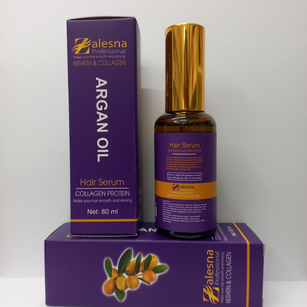 Tinh dầu dưỡng tóc ,siêu bóng zalesna agran oil chai màu tím 80ml